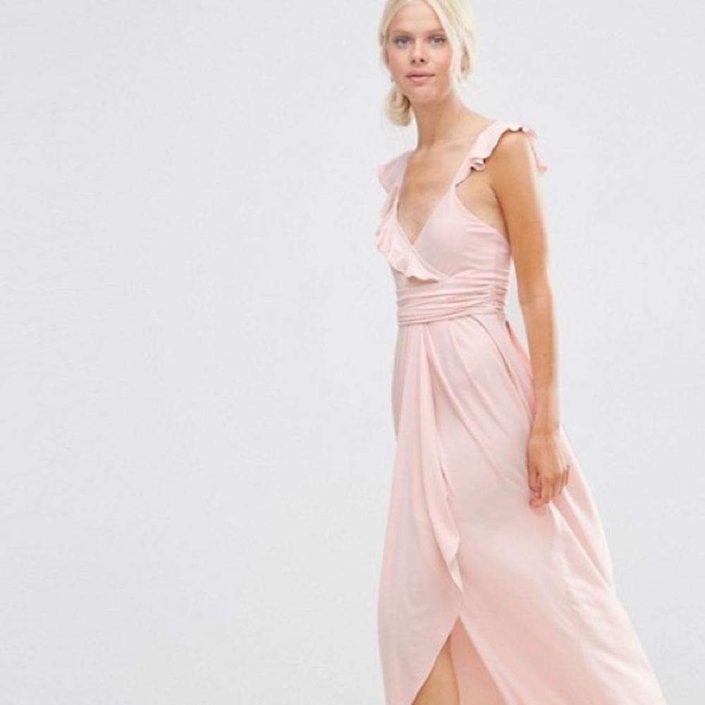 ASOS Ruffle Front Maxi Dress Size 10